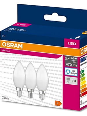 Ms Ledvalue 75W (60W) 3 Lü LED Mum Ampul Beyaz - 6500K E14