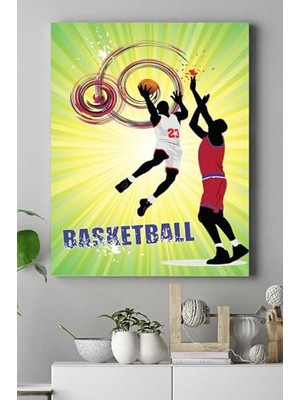 Defne Store PSTER15161 Basketbol Kanvas Tablo 30 x 40