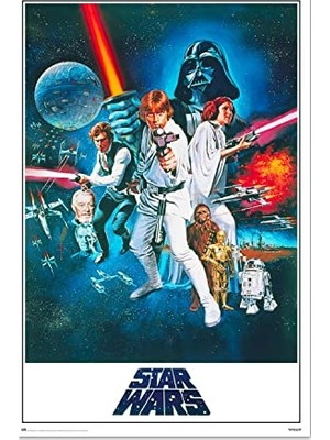 Defne Store Star Wars Classic Duvar Posteri, 91 x 61,5 Cm, Rulo Gönderim