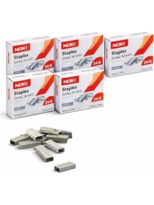Defne Store Zımba Teli 24/6 Büyük, 5'li Paket (Toplam 5000 Tel) Dayanıklı Metal Tel