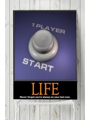 Defne Store (PSTER6073) Life Game Motivasyon Posteri (40X60 Cm)
