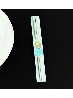 Defne Store Desenli Metal Chopstick (Yeşil)