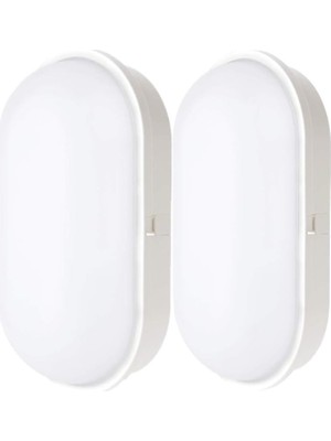 Defne Store 2 Adet 20W LED Dış Mekan Işığı, 4200K, 2000LM, Su Geçirmez, Beyaz Kasa