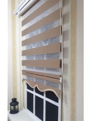Zebra Stor Perde Sütlü Kahverengi St 035