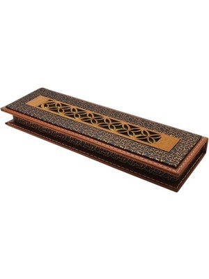 Defne Store Krem Deri ve Ahşap Tesbih Kutusu