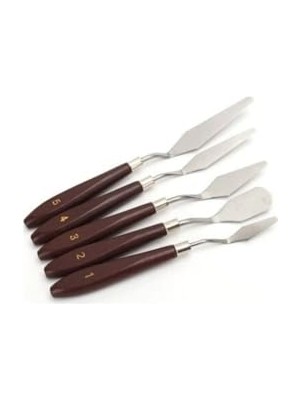 Defne Store Spatula, Palette Knives Metal 5'li Set Metal Tek Ebat