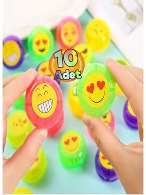 Defne Store 10 Adet Plastik Emoji Yoyo Oyuncağı