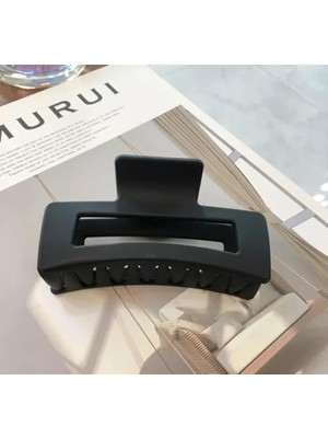 Defne Store 10 cm Mat Siyah Mandal Toka, Büyük Boy Saç Tokası