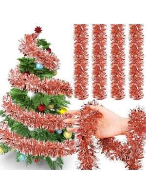 Defne Store 1 Adet 1.7 Metre Kırmızı Kalın Yılbaşı Püskül Süsü T77