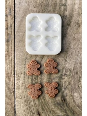 Defne Store Silikon Ginger Bisküvi Mum Kalıbı