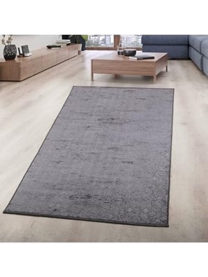 Defne Store Nova Antrasit Halı, Kaymaz Tabanlı ve Makinede Yıkanabilir, 80 x 150 cm