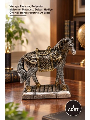 Yenilig 1 Adet Dekoratif At Biblosu – Vintage Tasarım, Polyester Malzeme, Masaüstü Dekor, Hediye Önerisi, Horse Figurine, At Biblo