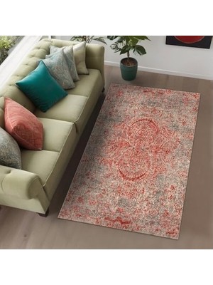 Prime Bamens Kadife Kaymaz Pamuk Tabanlı Yıkanabilir Antibakteriyel Salon Halısı 100X150