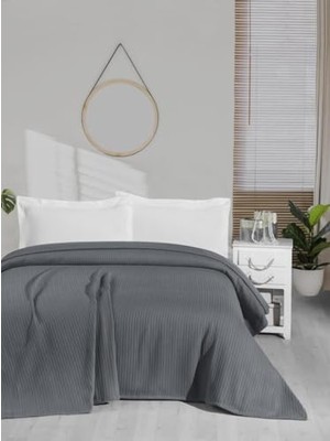 Defne Store Örgü Pike Battaniye, %100 Pamuk, Kalın Iplik, Yumuşak, Tek Kişilik, 170 * 240