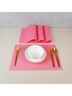 Defne Store Plaid Pink 4 Parça Amerikan Servis 30X45 cm