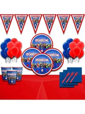 Defne Store Doğumgünüparti Roblox 16 Kişilik Doğum Günü Parti Süsleri Malzemeleri Seti Lüxroblox1