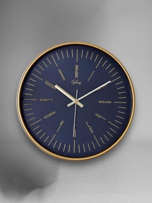 Defne Store 218-A-10 Serisi Eskitme Metal Görünümlü Sessiz Akar Modern Duvar Saati 30 cm