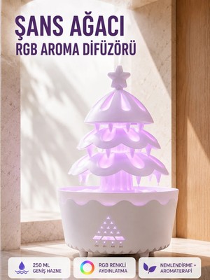 Store Şans Ağacı 250 ml Ultrasonik Hava Nemlendirici Rgb Işıklı Aroma Difüzörü
