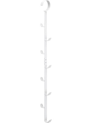 Defne Store 7647 Smart Askılı Elbise Dolabı Düzenleyici, Beyaz, Çelik, 6 x 5 x 54 cm (Uxgxy)
