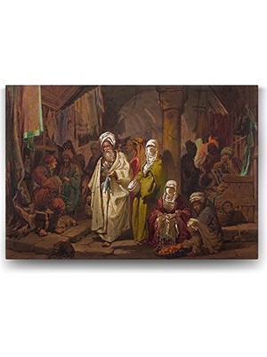 Defne Store A. Preziosi - The Grand Bazaar Tablosu, 100X70 cm