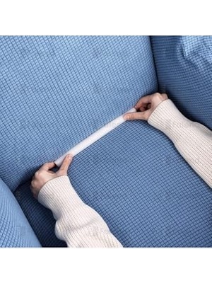 Defne Store Bibaha Süngerli Çubuk (11ADET) Koltuk Örtüsü ve Sandalye Örtüsü Sıkıştırma Yerleştirme Aparatı Gri-Beyaz 31 cm