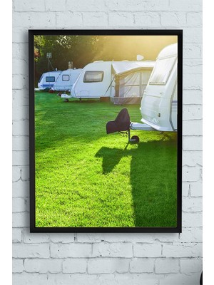 Defne Store PSTER11512 Karavan Araba Çerçeveli Tablo (30 x 40 Cm)