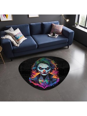 Defne Store Şönil Oyuncu Odası Halısı, Kaymaz Pamuk Tabanlı, Yıkanabilir Antibakteriyel Asimetrik Gamer Gaming Halısı 160X160