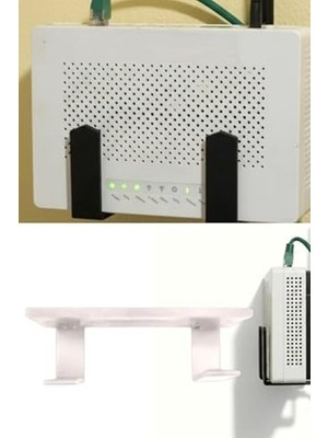 Defne Store Beyaz Kendinden Yapışkanlı Modem, Adsl ve Wifi Router Saklama Kutusu Rafı