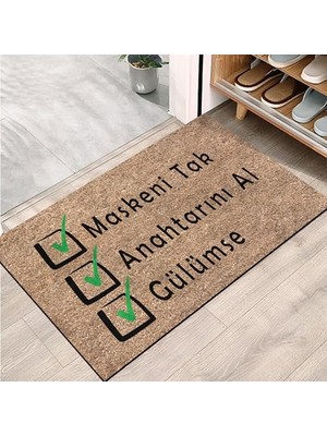 Defne Store Kapı Önü Paspası, Modern ve Şık, Ev, Ofis ve Dış Mekân Kullanımı Için (Pozitif Başlangıç) 45X65