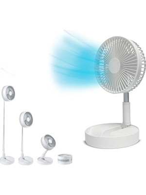 Defne Store Fold & Cold – Uzatılabilir Mini Vantilatör, 1 M Yüksekliğe Kadar Uzatılabilir, Pilli, Güçlü USB Vantilatör, 10 Saat Çalışma Süresi, Esnek Ayaklı ve Masa Vantilatörü