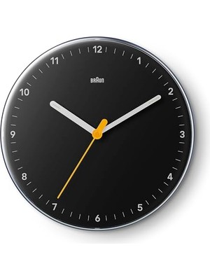 Defne Store BC26B Siyah Analog Duvar Saati, Sessiz Kuvars Mekanizma ve 23 cm Çap