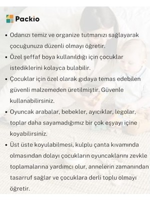 Prime 15 Litre 4'lü Oyuncak Düzenleme Kutusu - Renkli Çok Amaçlı Istiflenebilir Organizer