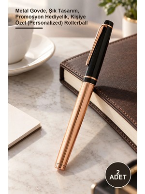 Yenilig 2 Adet Vip Metal Roller Kalem – Metal Gövde, Şık Tasarım, Promosyon Hediyelik, Kişiye Özel (Personalized) Rollerball