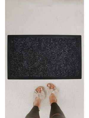 Defne Store Siyah Kapı Önü Paspası 462703, Dekoratif ve Toz Alıcı