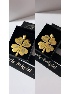 Defne Store Alışveriş Bekçisi Tukan Kuşu; Lotus Çiçeği, Karahindibağ, Yaşam Çiçeği ve Sayı Sekanslı Çelik Plaka Kolye Ucu Gold Altın Tek Ebat