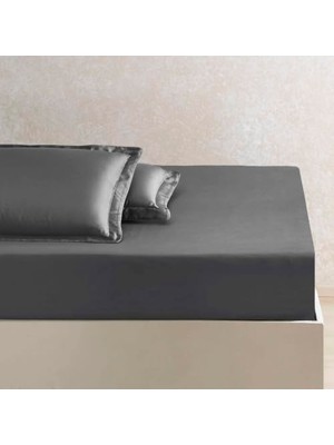 Defne Store Tencel™ Lyocell Antrasit King Boy Lastikli Çarşaf