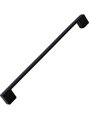 Defne Store 224 mm Siyah Metal Mobilya ve Mutfak Dolabı Kulp Seti, 10 Adet