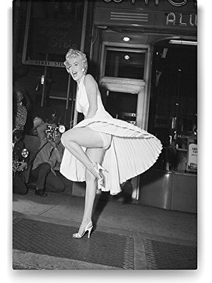 Defne Store Marilyn Monroe Etek Temalı Dekoratif Tablo 100X140 cm