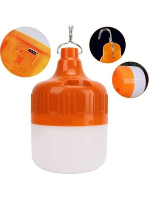 Store Ledx LN-OR20G 20 Watt Type-C Şarjlı Taşınabilir Asma Kancalı Kamp Çadır Lambası 6500K 1200MAH 3 Modlu Abs Malzeme