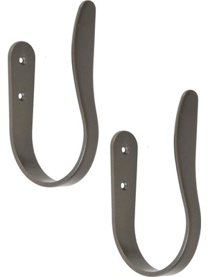 Store Galeri Dekoratif Perde ve Perde Askısı, 2'li Set, Koyu Gri (Gunmetal)