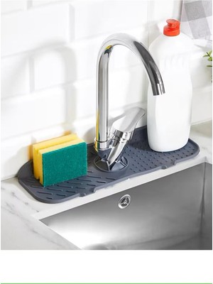 Store Elastik Musluk Mat Su Tutucu Düzenleyici Silikon Kaydırmaz Mutfak Banyo Lavabo Tezgah Üstü Matı