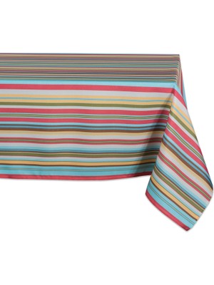 Store Iç Mekan/dış Mekan Masa Üstü Koleksiyonu Çoklu Kullanım, Makinede Yıkanabilir, Çizgili, Masa Örtüsü, 60X84, Yaz Baskısı