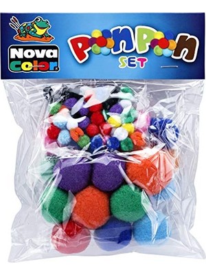 Defne Store NC-350 Renkli Ponpon, 30 cm
