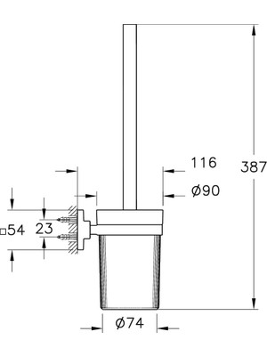 Store Root A4481136 Duvardan Tuvalet Fırçalığı, Krom