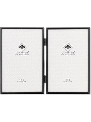 Store Menteşeli Sade Siyah Resim Çerçevesi, 4x6 Çift, 2 Adet