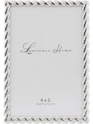Store 710046 Silver Metal Rope Picture Frame, 10CM By 15CM