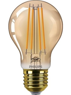 Defne Store Lamba; Ledclassic E27, Altın, 40 W Yerine Geçer, Sıcak Beyaz (1800 Kelvin), Dekoratif Lamba