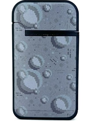 Defne Store Cool Tasarım Jet Alev Çakmak - Water Drops 8bits
