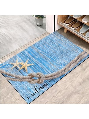 Defne Store Kapı Önü Paspası; Modern ve Kapı Paspası | Ev, Ofis ve Dış Mekân Kullanımı Için (Ocean Serenity) 45X65