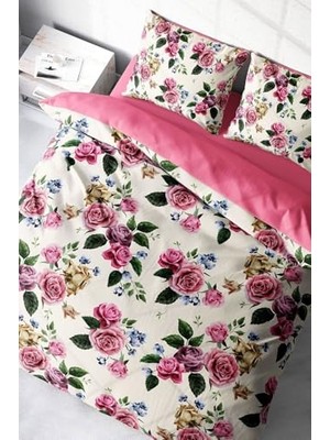 Defne Store Dance Of Roses Naturel Çift Kişilik Nevresim Takımı, MONOHOME4272